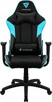 Gaming Chair ThunderX3 EC3 BLACK&CYAN 50mm wheels PVC Leather
