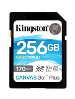 Карта памяти Secure Digital Card Kingston 256GB Canvas Go! Plus Class 10, UHS-I, U3, V30 [SDG3/256GB]