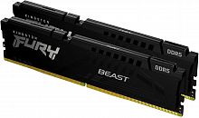 Оперативная память DDR5 64GB (2x32GB) PC-41600 (5200MHz) KINGSTON FURY BEAST BLACK KF552C40BBK2-64