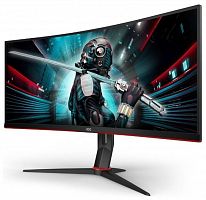 Монитор LCD 34" AOC CU34G2, VA, Black, Curved, 100Hz, 3440x1440, 80M:1, 300cd/m2, 178/178, 1ms, 2HDMI, DP, 4USB3.0, Headphone-Out