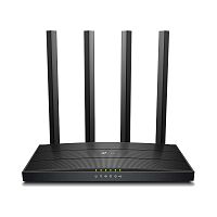 Беспроводной маршрутизатор TP-LINK Archer C6U AC1200 Dual-Band, 867Mb/s 5GHz+300Mb/s 2.4GHz, 4xLAN 1Gb/s, 4 антенны, IPTV, MU-MIMO, Tether App