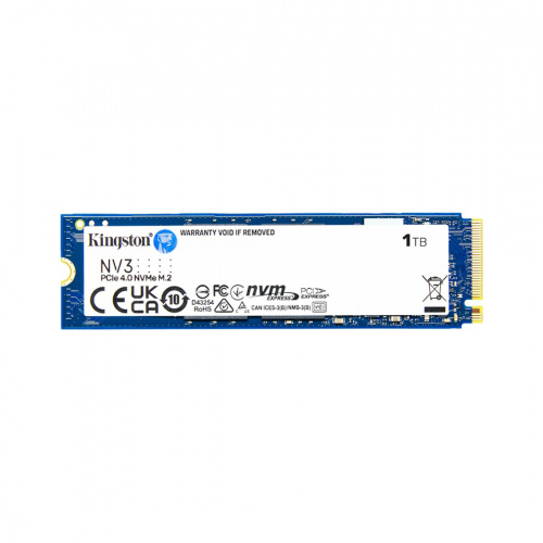 Твердотельный накопитель SSD 1000GB Kingston Digital Ships NV3 M.2 2280 NVMe Read/Write up 6000/4000MB/s [SNV3S/1000G]