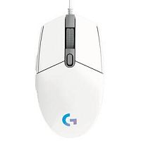 Мышь Logitech G102 LIGHTSYNC, игровая, оптическая 8000dpi, светодиодная, USB, 6 кнопок, 2.1 м, белая [910-005824]