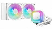 Водяное охлаждение DEEPCOOL LE240 WH V2 Intel 1851,1700,1200,115х и AMD AM5,AM4, TDP 220W,2x120мм ARGB,500-2100 RPM±10%,75.89CFM, ≤31,6 dB(A),белый [R-LE240-WHAMMN-G-2]