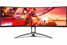 Монитор LCD 48.8" AOC AG493QCX, VA, Curved, Black, 144Hz, 3840x1080, 80M:1, 400cd/m2, 178/178, 1ms, 2xHDMI, 2xDP, 4xUSB3.2, Headphone-Out, Speaker 2x5W
