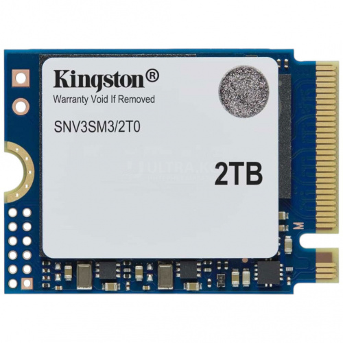 Твердотельный накопитель SSD 2000GB Kingston Digital Ships NV3 PCIe 4.0 x4 NVMe M.2 2230 NVMe Read/Write up 6000/5000MB/s [SNV3SM3/2T0]