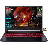 Ноутбук Acer Nitro AN515-46 15.6 FHD IPS 144Hz SlimBezel AMD Ryzen 5 6600H 16GB DDR4 512GB NVMe SSD RTX 3060 6GB GDDR6 Free DOS Obsidian Black [NH.QGZER.002]