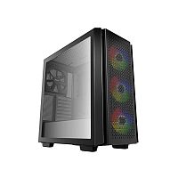Корпус DEEPCOOL CG560 E-ATX,ATX,Micro ATX,USB 3.0х2,3х120mm ARGB,1х140mm,HD-Audio+Mic,высота процессорного кулера до 175мм,длина VGA до 380мм,2х3.5"/2х2.5",слот 7,сталь 0,9,452x230x470мм,чёрный [R-CG560-BKAAE4-G-1]