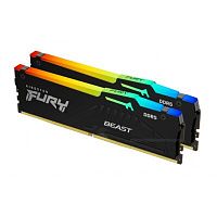 Оперативная память DDR5 32GB (2x16GB) PC-44800 (5600MHz) Kingston FURY Beast RGB [KF556C40BBAK2-32]