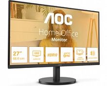 Монитор LCD 27" AOC U27B3M, VA, Black, 3840x2160, 20M:1, 350cd/m2, 178/178, 4ms, 60Hz, HDMI, DP, Headphone out