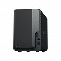 Сетевой накопитель Synology DS223 Realtek RTD1619B (1.7GHz), 2GB DDR4 non-ECC, 2x3.5"/2.5" SATA, RJ-45x1, USB 3.2x3, Black