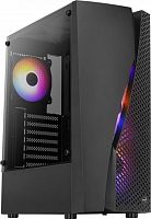 Корпус ATX Aerocool Wave-G-BK-v2,  ATX/Micro  ATX/Mini-ITX,  USB 2*3.0/1*2.0, HD-Audio+Mic, Кулер 4*12см FRGB, Высота CPU кулер до 158мм, VGA  до 297мм, 2*3.5"/2*2.5"(2+2),450x206x372, Без Б/П, Чёрный