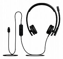 Наушники с микрофоном Logitech H570e, Gaming Headset, USB-C, 20-20000Гц, 100Hz-8KHZ (mic), 36Ом, 87.5дБ, 1.9 м, чёрные [981-001431]