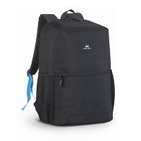 Bag for notebook RivaCase 8067 15.6" Full size Черный рюкзак. Ремешок крепления, карман для телефона, карман для бутылки, плечевой ремень. Водонепроницаемый материал. Наплечные ремни со смягчающими подкладками