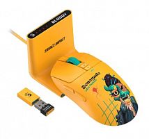 Беспроводная мышь игровая A4Tech Bloody R72 Ultra Duo Renegade Yellow SAVAGE 20000 dpi, RGB, USB, USB-C, желтый, 1.8 м
