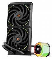 Водяное охлаждение 1STPLAYER CC 240 BLACK, Intel 115X,1366,2011,1700, AMD AM5,AM4,AM3,AM2,FM1,FM2,FM3, TDP 250W,2*120мм,3pin+ARGB,4pin+ARGB,800-2000 об/мин,30дБ,71.18 CFM,277x119x27 мм,чёрный