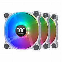 Кулер для корпуса Thermaltake Pure 12 ARGB Sync Radiator Fan White TT Premium Edition 3 Pack/White Fan/500~1500RPM/PWM/9 LED/5V addressable/MB SYNC & hardware controlCL-F127-PL12SW-A