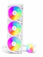 Водяное охлаждение 1STPLAYER TS2 360 WHITE Intel LGA1700/115x/1366/2011 и AMD AM5/AM4/AM3/AM2/FM3/FM2/FM1, TDP 300W, 3*120мм, 800-1800 об/мин, 36.5дБ, 75.61 CFM, 3-pin ARGB/4-pin ARGB, 397*120*27 мм, Белый