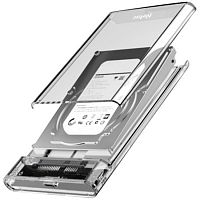 Корпус для жесткого диска 2,5" Netac NT07WH11-30B0, USB3.1, прозрачный