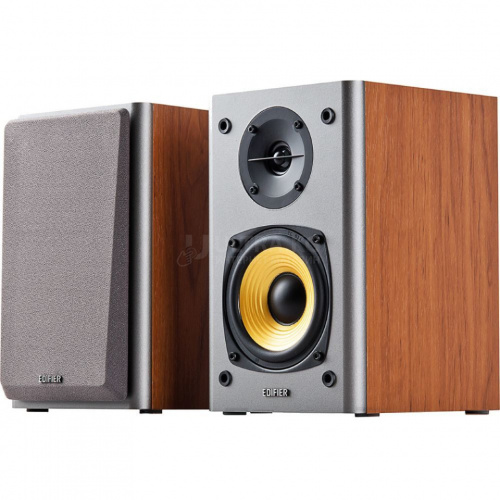 Звуковая система Edifier R1000T4, ≥85dB(A), 75Hz - 18000Hz, Dual RCA Inp, RMS 24W(12W+12W) ON ), 4" (Mid-range and bass)+0.5"(Treble), МДФ, brown