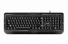 Клавиатура Genius KB-118 II, мембранная, USB, Анг/Рус, 1.4m, Черный [31310051402]