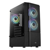 Корпус Aerocool Quantum Mesh-G-BK-v2 v3 ATX/MicroATX/miniITX,USB2*3.0/1*2.0,Audio+Mic,Кулер 3*12см,FRGB,CPU кулера до 158мм,VGA до 297мм(без радиатора),Окно из закаленного,200x440x300мм,Без Б/П,Чёрный