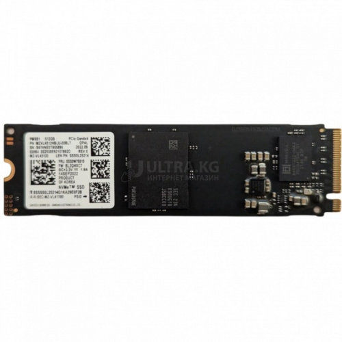 Твердотельный накопитель SSD 512GB Samsung PM9B1 MZ-VL45120 M.2 2280 PCIe 4.0 x4 NVMe 1.3, без упаковки Твердотельный накопитель SSD 512GB Samsung PM9B1 MZ-VL45120 M.2 2280 PCIe 4.0 x4 NVMe 1.3, без упаковки