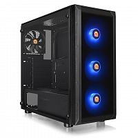 Корпус Thermaltake Versa J23 TG CA-1L6-00M1WN-00 ATX/Micro ATX/Mini ITX, USB1 3.0, USB2 2.0, HD-Audio, Куллер 4 120мм, Высота CPU куллера до 160мм, VGA до 310мм, 447x205x455мм, Без Б/П, Черный