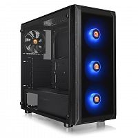 Корпус Thermaltake Versa J23 TG CA-1L6-00M1WN-00 ATX/Micro ATX/Mini ITX, USB1 3.0, USB2 2.0, HD-Audio, Куллер 4 120мм, Высота CPU куллера до 170мм, VGA до 310мм, 447x205x455мм, Без Б/П, Черный