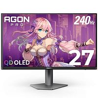 Монитор LCD 26.7" AOC AG276QZD2, QD - OLED, Black/Grey, 2560x1440, 1.5M:1, 178/178, 0.03ms, 240Hz, 2xHDMI, 2xDP, 2USB3.0, Headphone out, Audio-In, Speakers (2x5W)