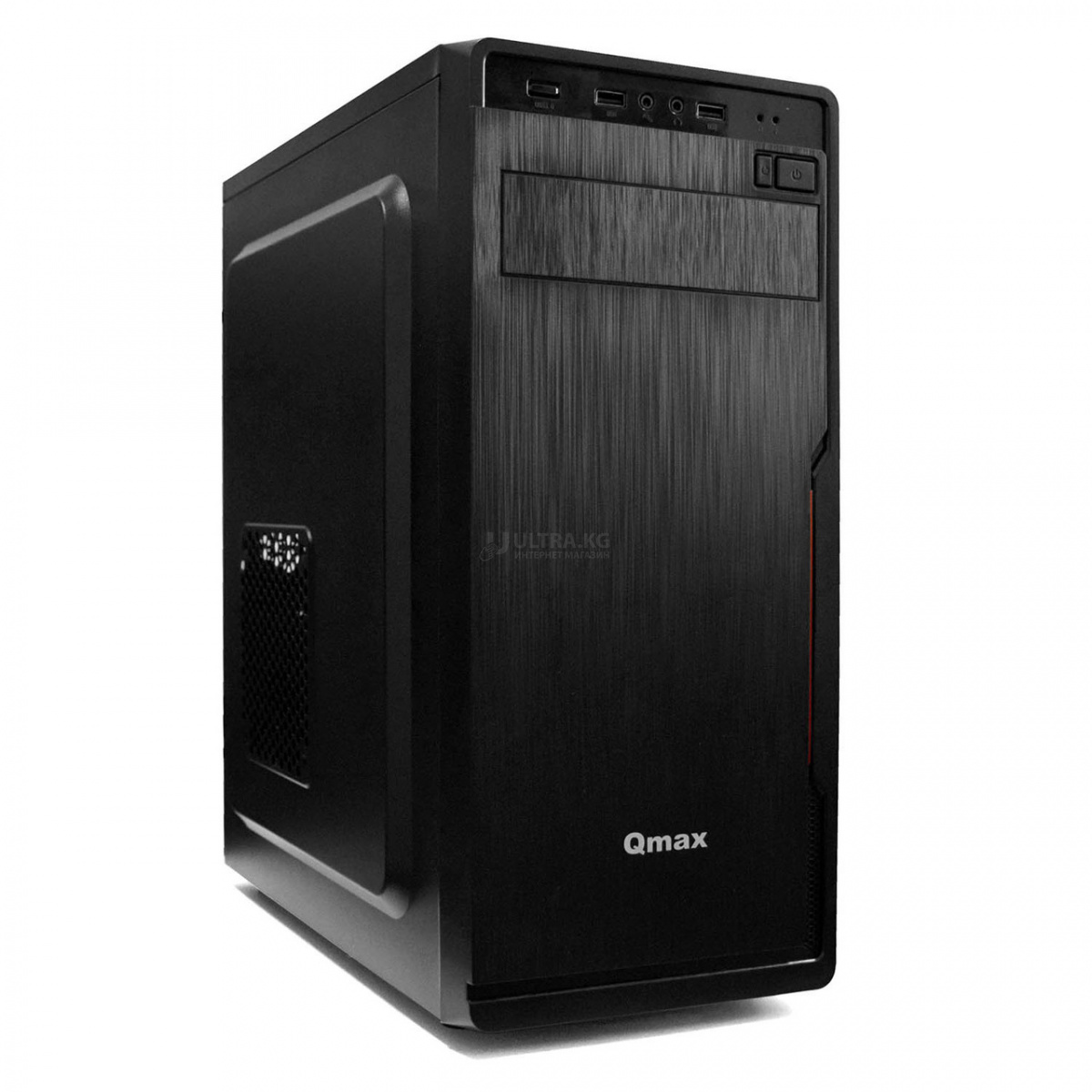 CASE Qmax H208B ATX MidiTower, 2,5" x 2, 3,5"x 4,  5,25" x 1 , Expansion Slots x 7, USB 2.0 x 2,  40,5 х 17,5 х 41 см, Steel 0,4mm, ATX/Micro-ATX/Mini-ITX, black