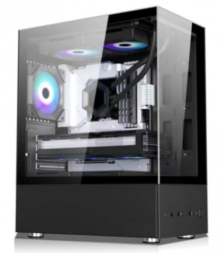 Корпус (игровой) Aeromax KK1113 Glass Black ATX/Micro ATX/Mini ITX, 0.45mm, USBx2.0/3.0 , HD-Audio, 2x3.5"/3x2.5",Cooler:Front 3x12-14cm;Top:2x12-14cm;Rear:1x12cm, VGA 335mm, CPU высота 160mm,335x200x435mm,Без Б/П
