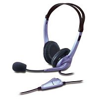 Наушники с микрофоном Genius HS-04S 50Hz-20kHz, 91dB/-54dB, Тип крепления: Дуговые, Подключение 3,5 MiniJack, Длина кабеля 1,2 м, Чёрный упаковка вскрыта