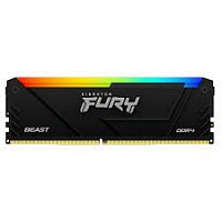 Оперативная память DDR4 16GB PC-25600 (3200MHz) KINGSTON HYPERX FURY Beast Black RGB [KF432C16BB12A/16]