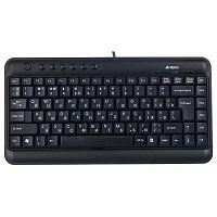 Клавиатура A4tech KL-5, мембранная, ультратонкая, 86btns, 320*166*23, 1.5м, USB, Анг/Рус/Каз, Чёрный