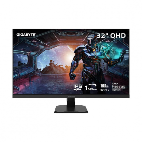 GIGABYTE 32" GS32Q IPS 1ms, 12000000:1, 300 кд/м2, 2560x1440 QHD, 170Hrz, 178/178 2xHDMI,DP