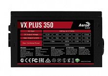 Блок питания 350W Aerocool VX-350 PLUS, 350W, ATX, Passive-PFC, 20+4 pin, 4+4pin, 2*Sata, 2*Molex, 1*FDD, поддержка Haswell, вентилятор 12 см, кабель питания, чёрный