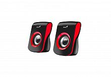 Звуковая система Genius SP-Q180 Red, 6W (3W x 2), USB питание, 20Hz-20KHz, 1,2 м, 3.5мм