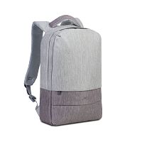 Рюкзак для ноутбука RivaCase 7562 Серый/мокко 15.6" Водоотталкивающая ткань. Утолщенные стенки. Смягчающие наплечные ремни с регулеровкой. Две секции, застежка молния "АнтиВор".