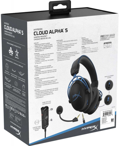 Наушники с микрофоном HYPERX 4P5L3AA (HX-HSCAS-BL/WW) Cloud Alpha S (Blue) jack 3.5 mm BLACK/BLUE Наушники с микрофоном HYPERX 4P5L3AA (HX-HSCAS-BL/WW) Cloud Alpha S (Blue) jack 3.5 mm BLACK/BLUE