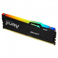 Оперативная память DDR5 16GB (2x8GB) PC-41600 (5200MHz) KINGSTON FURY BEAST RGB BLACK KF552C40BBAK2-16